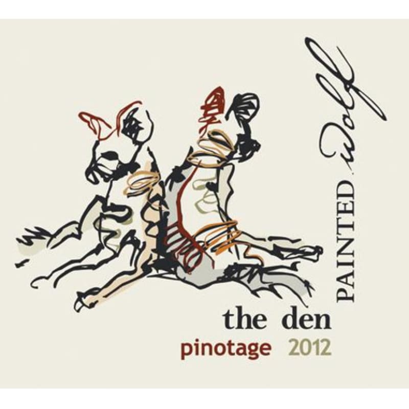 Painted Wolf The Den Pinotage 2012 Front Label