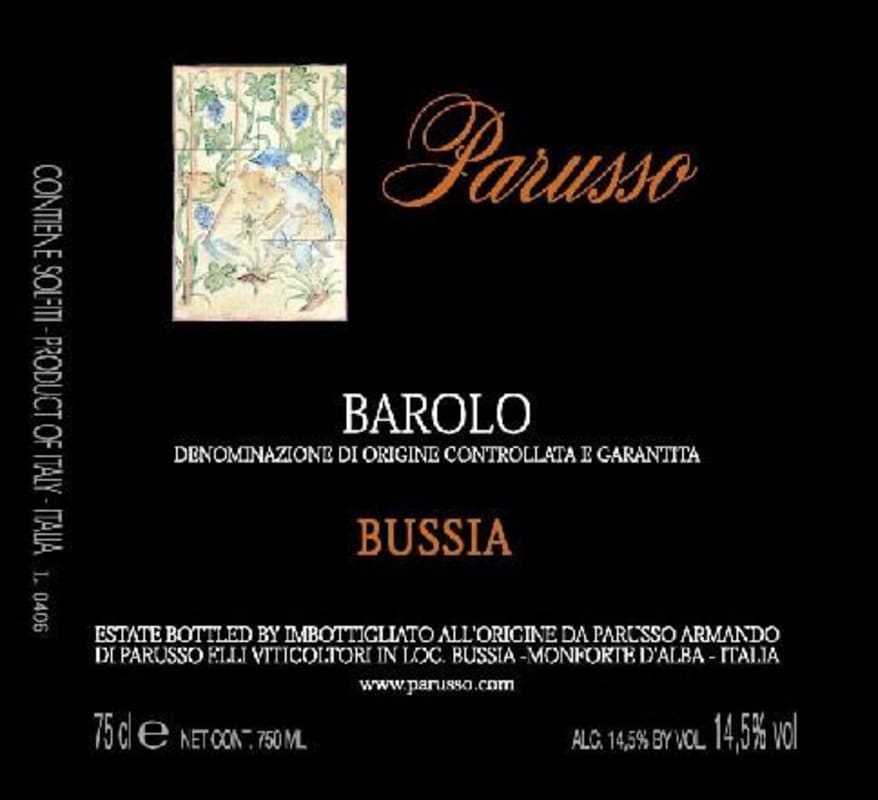 Parusso Barolo Bussia 2010 Front Label