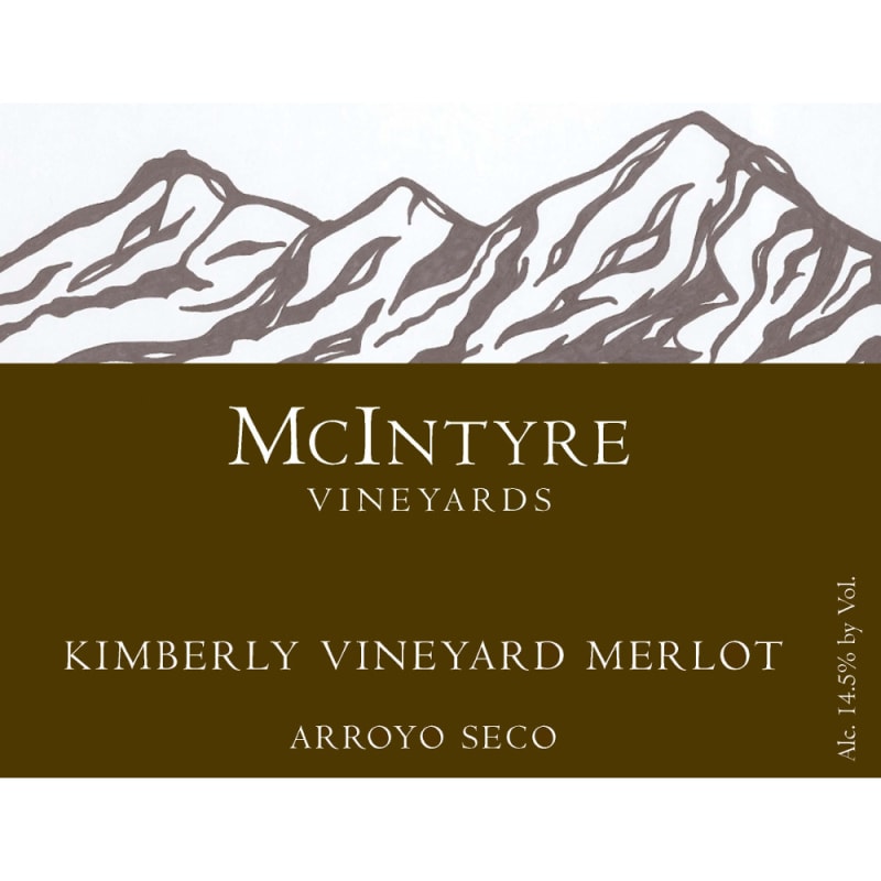 McIntyre Kimberly Vineyards Merlot 2012 Front Label