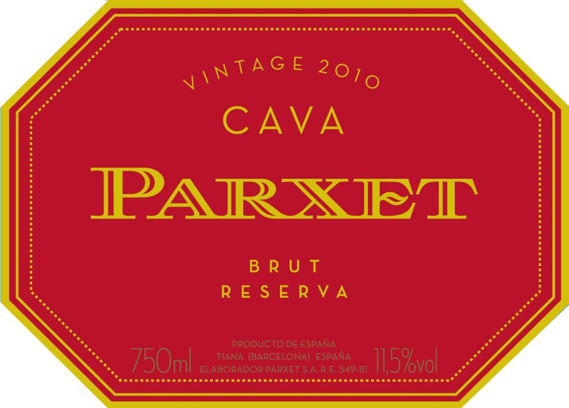 Parxet Brut Reserva 2010 Front Label