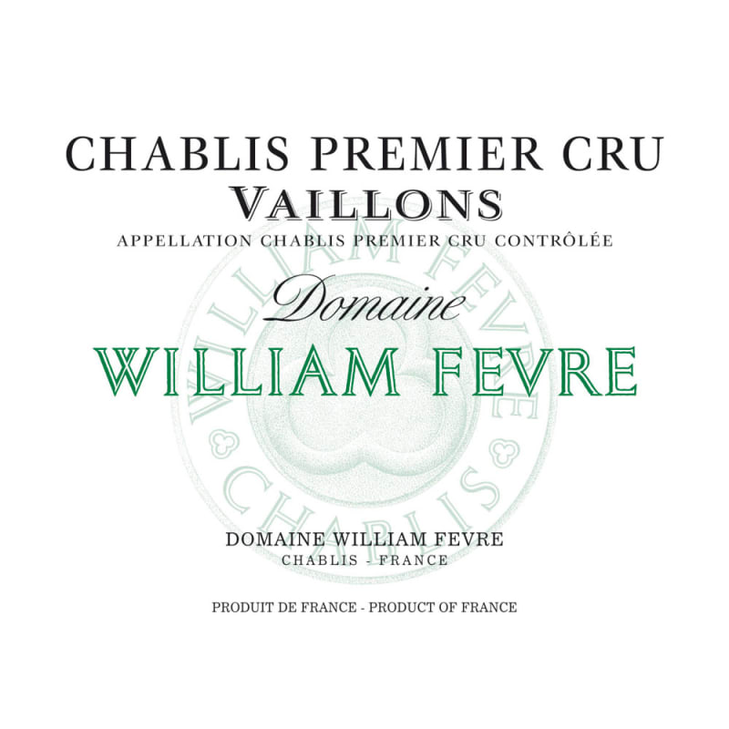 William Fevre Chablis Vaillons Premier Cru 2013 Front Label