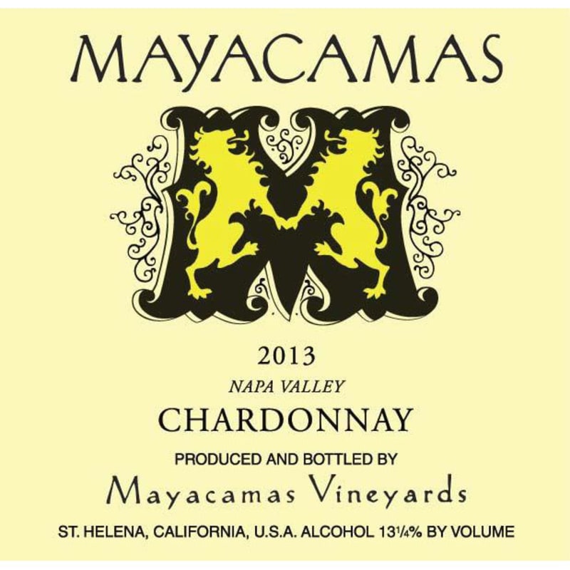 Mayacamas Chardonnay 2013 Front Label