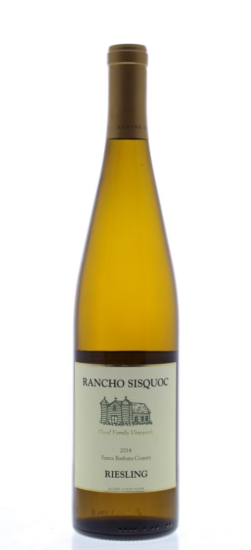 Rancho Sisquoc Santa Barbara County Riesling 2014 Front Bottle Shot