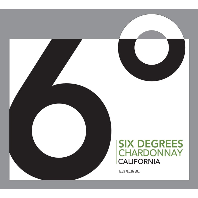 Six Degrees Cellars Chardonnay 2013 Front Label
