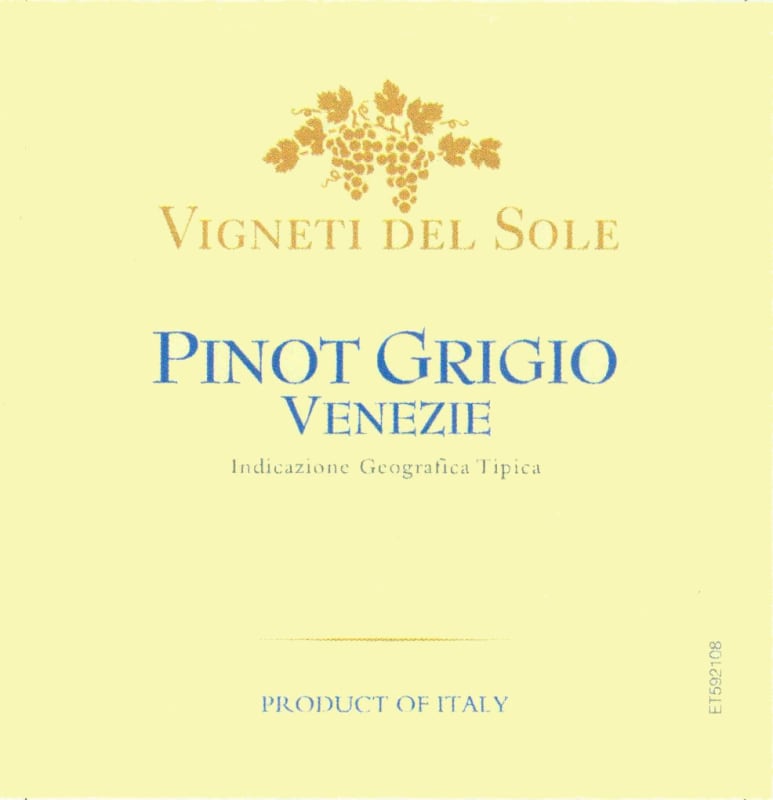 Pasqua Vigneti del Sole Pinot Grigio 2013 Front Label