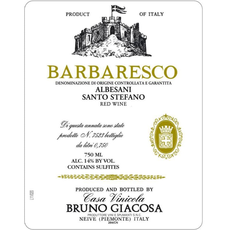 Bruno Giacosa Barbaresco Santo Stefano 2011 Front Label