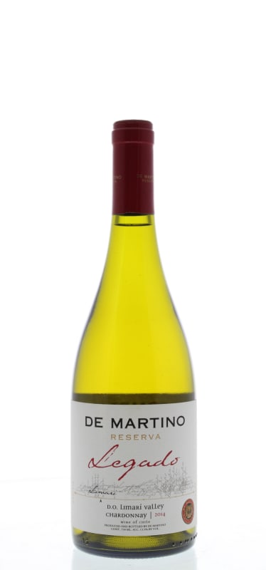 De Martino Legado Reserva Chardonnay 2014 Front Bottle Shot