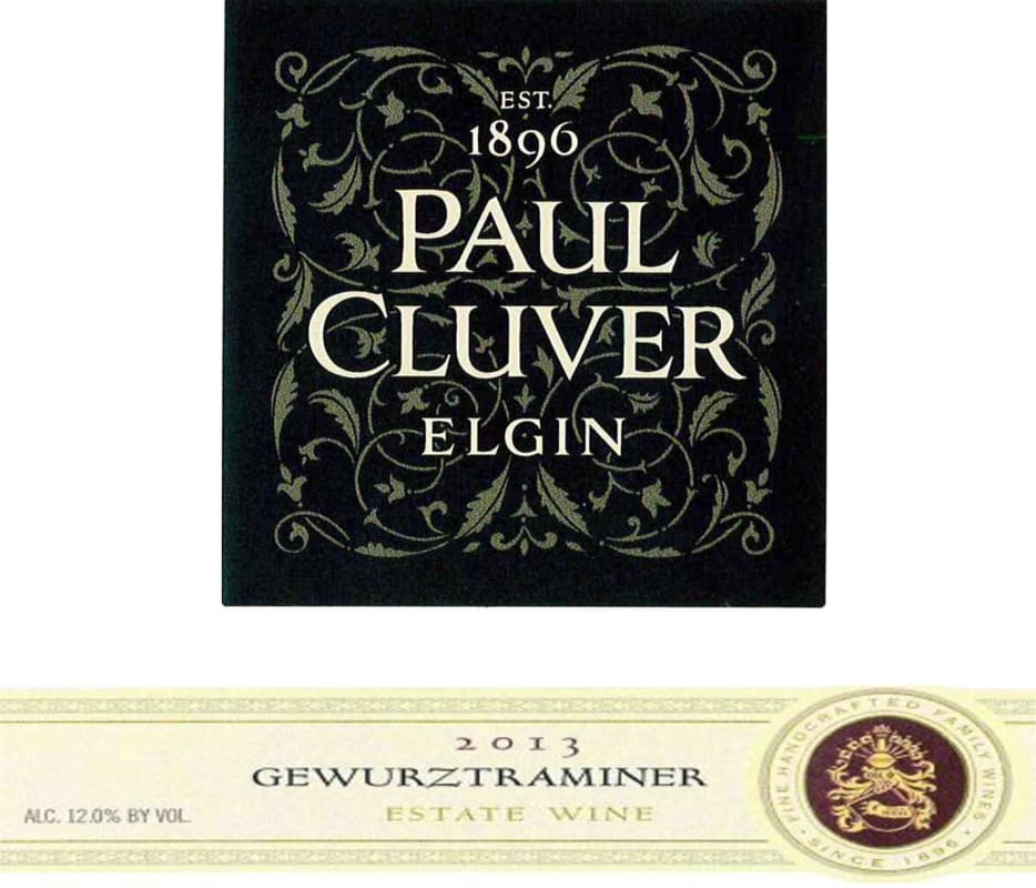 Paul Cluver Gewurztraminer 2013 Front Label