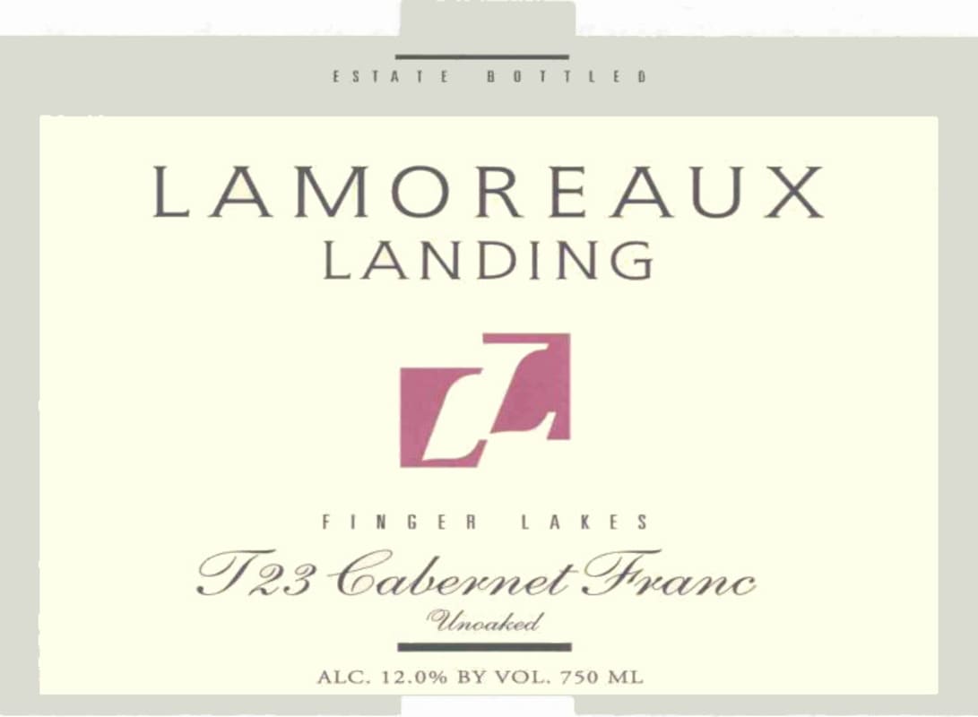 Lamoreaux Landing T 23 Unoaked Cabernet Franc 2013 Front Label