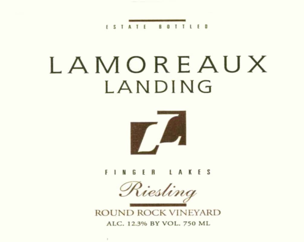 Lamoreaux Landing Round Rock Vineyard Riesling 2014 Front Label
