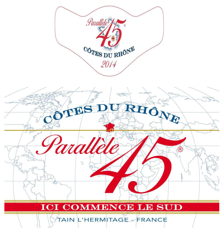 Jaboulet Parallele 45 Blanc 2014 Front Label