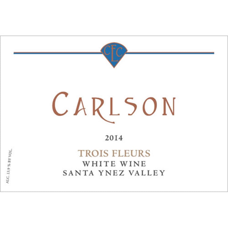 Carlson Santa Ynez Valley Trois Fleurs 2014 Front Label