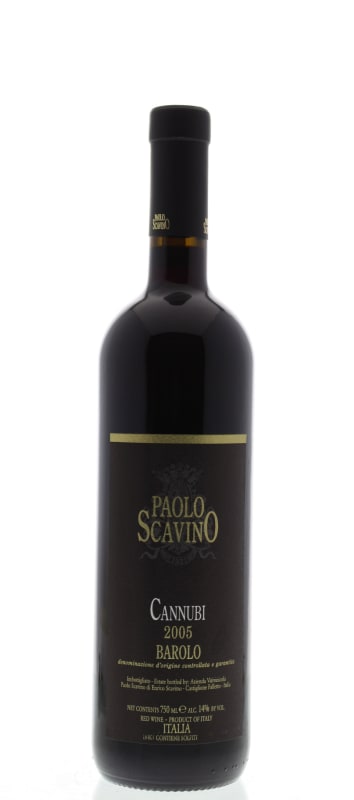 Paolo Scavino Barolo Cannubi 2005 Front Bottle Shot
