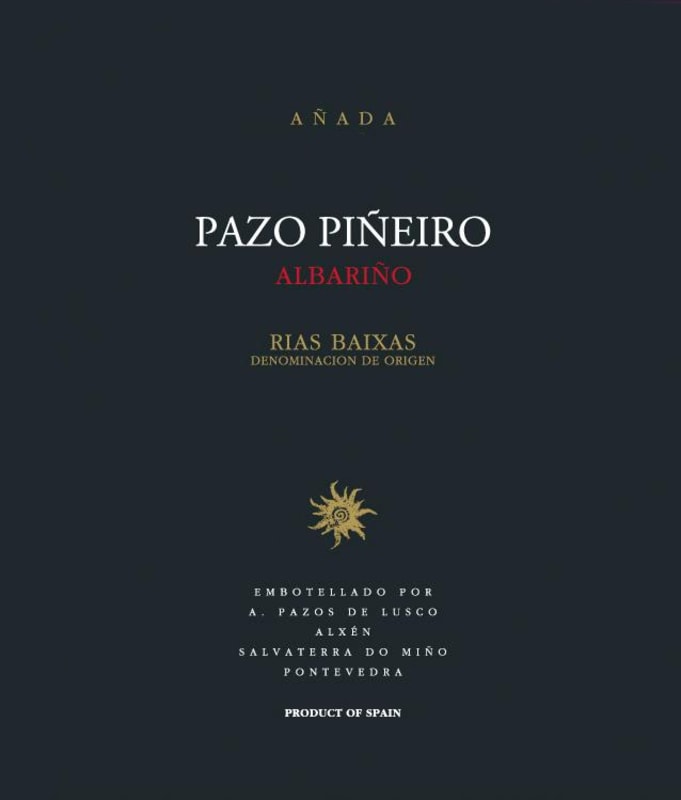 Lusco Pazo Pineiro Albarino 2014 Front Label