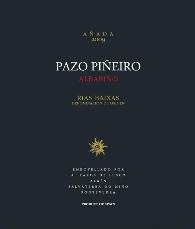 Lusco Pazo Pineiro Albarino 2009 Front Label