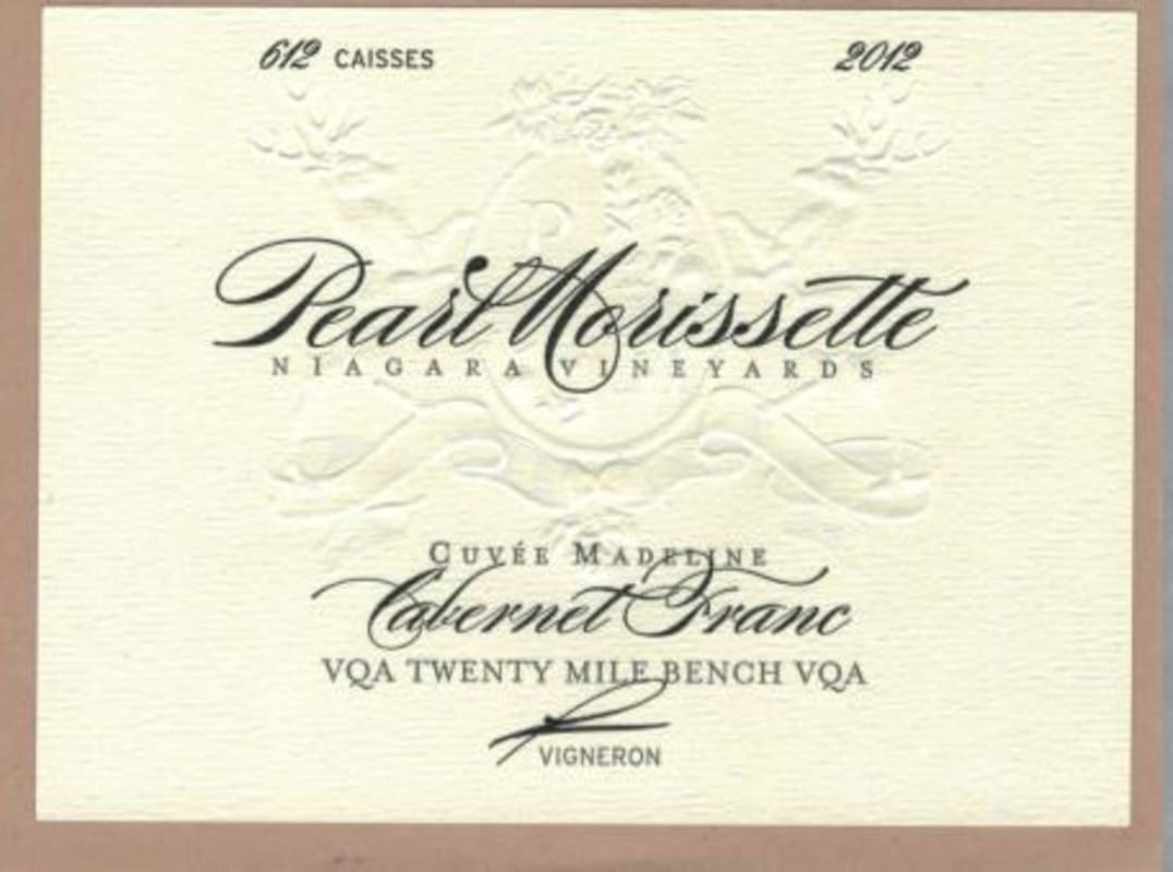 Pearl Morissette Cuvee Madeline Cabernet Franc 2012 Front Label