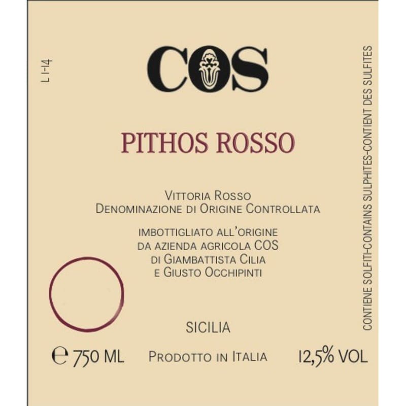 COS Cerasuolo di Vittoria Pithos 2012 Front Label