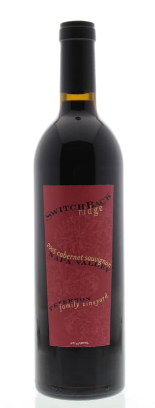 Switchback Ridge Peterson Family Vineyard Cabernet Sauvignon 2005 Front Bottle Shot