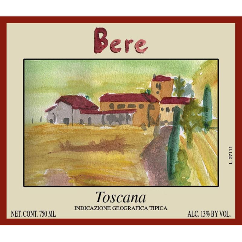 Bere Toscana Rosso 2011 Front Label