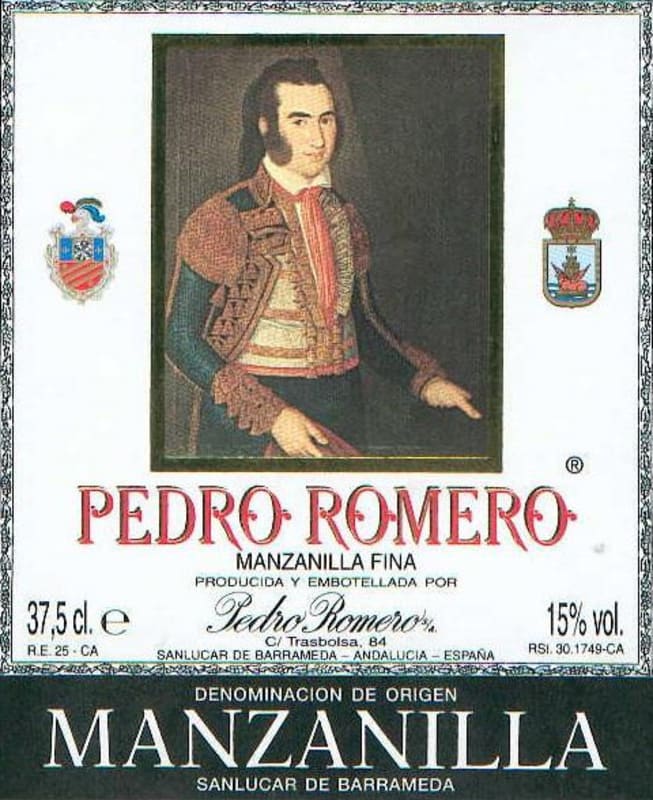 Bodegas Pedro Romero Manzanilla Sherry Front Label