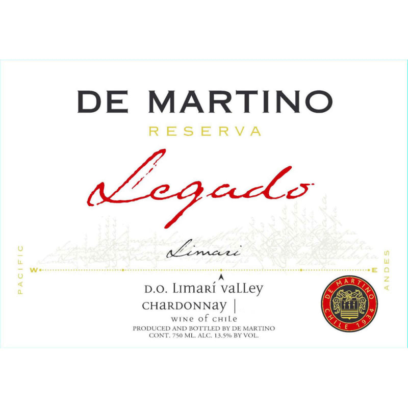 De Martino Legado Reserva Chardonnay 2012 Front Label