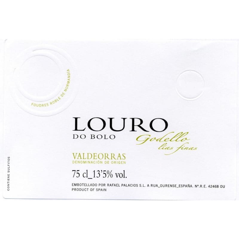 Rafael Palacios Louro Do Bolo Godello 2014 Front Label