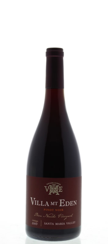 Villa Mt. Eden Bien Nacido Vineyard Pinot Noir 2009 Front Bottle Shot