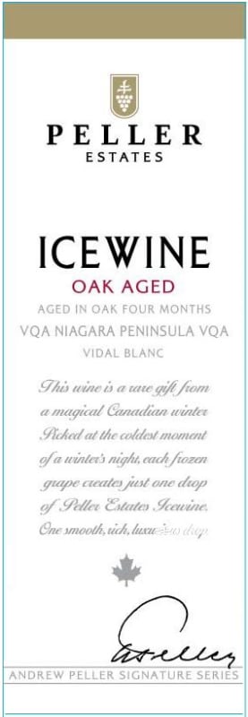 Peller Estates Icewine Oak Aged Vidal Blanc 2014 Front Label