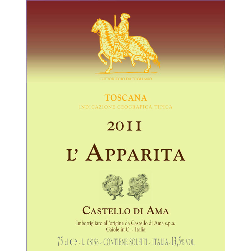 Castello di Ama L'Apparita 2011 Front Label