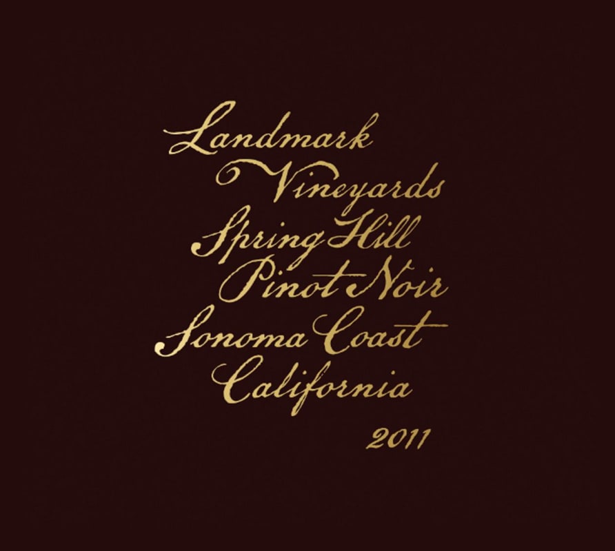 Landmark Spring Hill Vineyard Pinot Noir 2011 Front Label