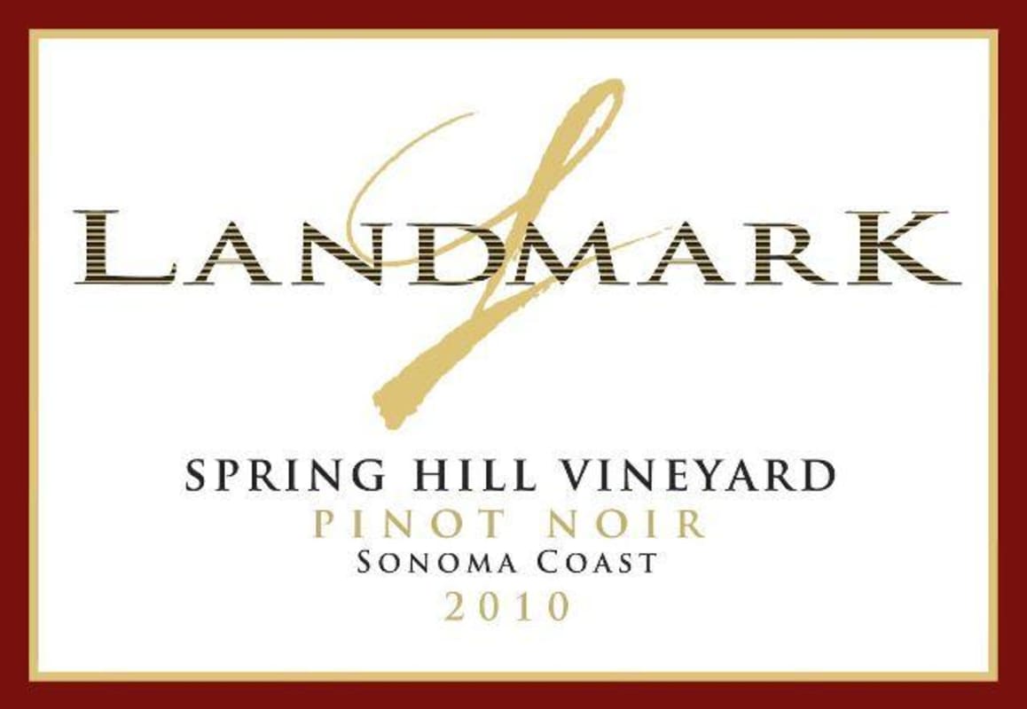 Landmark Spring Hill Vineyard Pinot Noir 2010 Front Label