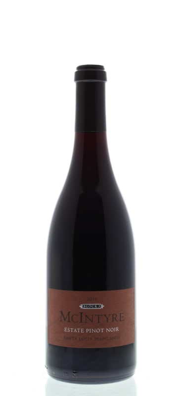McIntyre Estate Block 3 Pinot Noir 2013 Front Bottle Shot