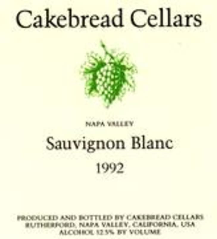 Cakebread Sauvignon Blanc 1998 Front Label
