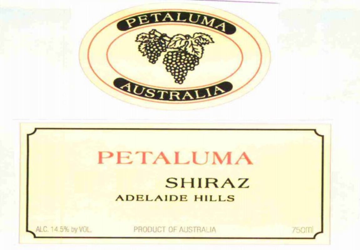 Petaluma Shiraz 2013 Front Label