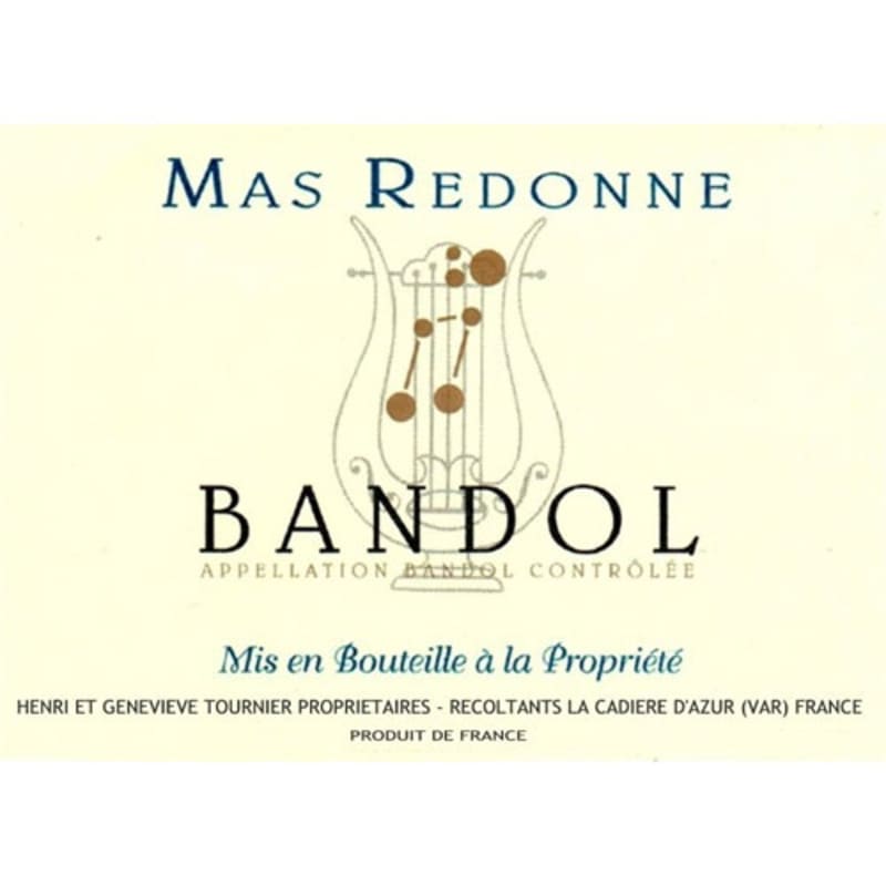 Mas Redonne Bandol Rose 2014 Front Label