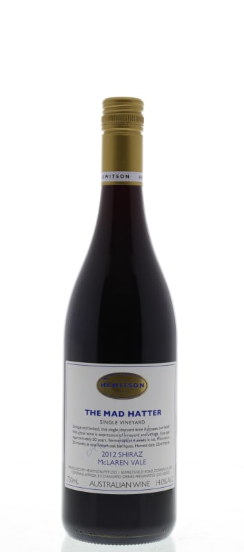 Hewitson The Mad Hatter Shiraz 2012 Front Bottle Shot