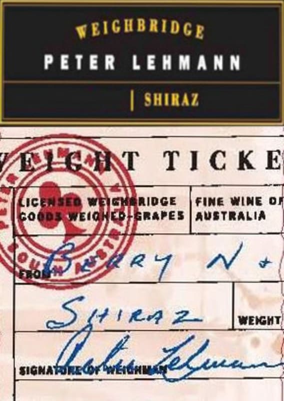 Peter Lehmann Weighbridge Shiraz 2011 Front Label