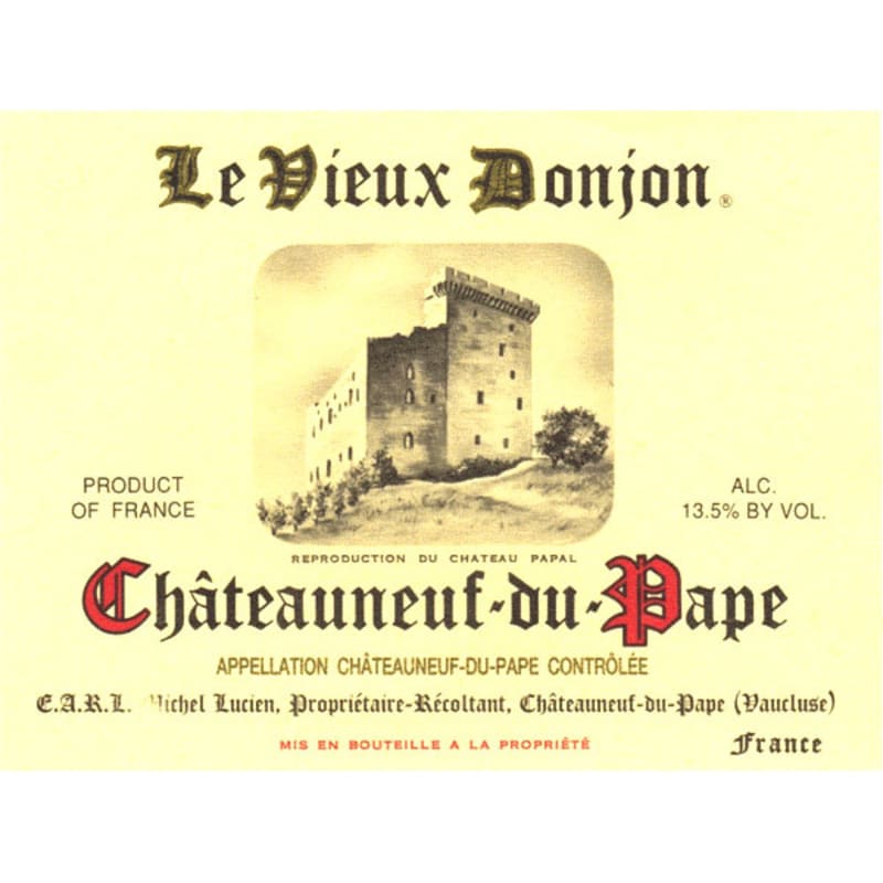 Le Vieux Donjon Chateauneuf-du-Pape (375ML half-bottle) 2013 Front Label