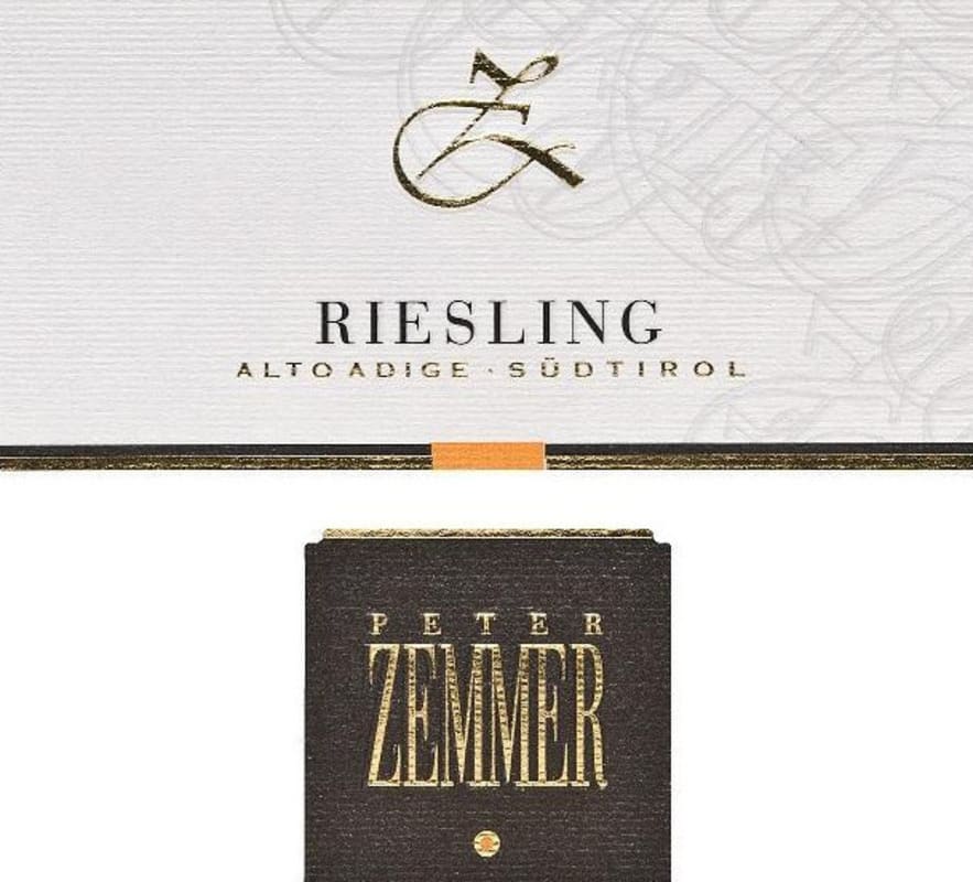 Peter Zemmer Alto Adige - Sudtirol Riesling 2012 Front Label