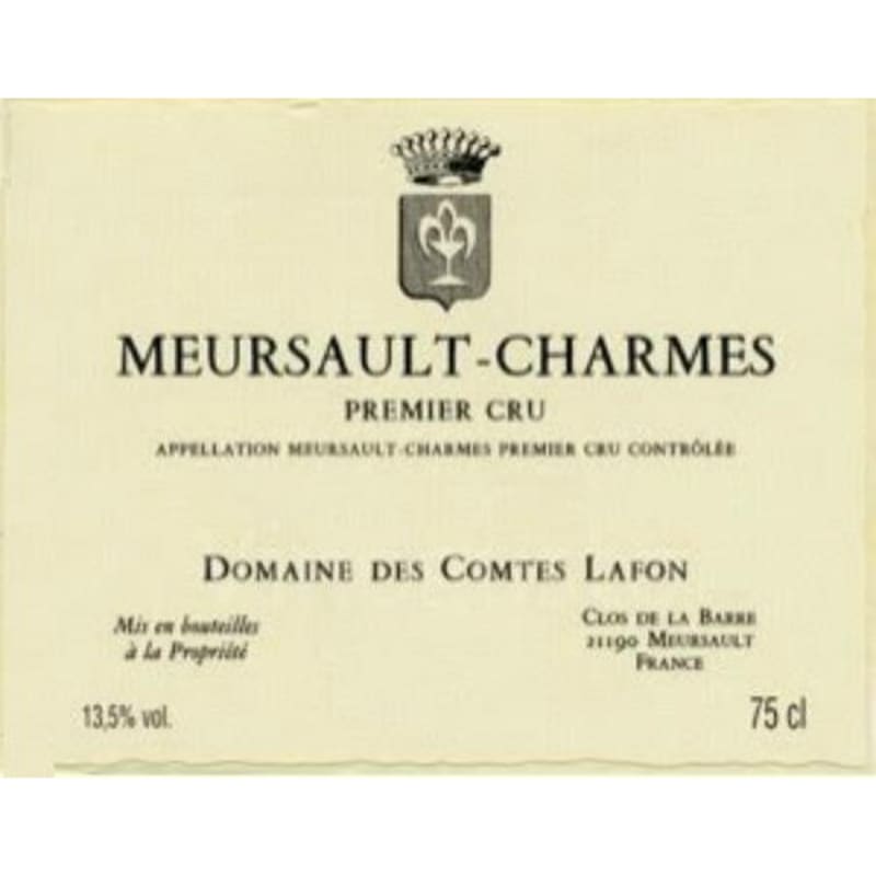 Domaine des Comtes Lafon Meursault Charmes 2000 Front Label
