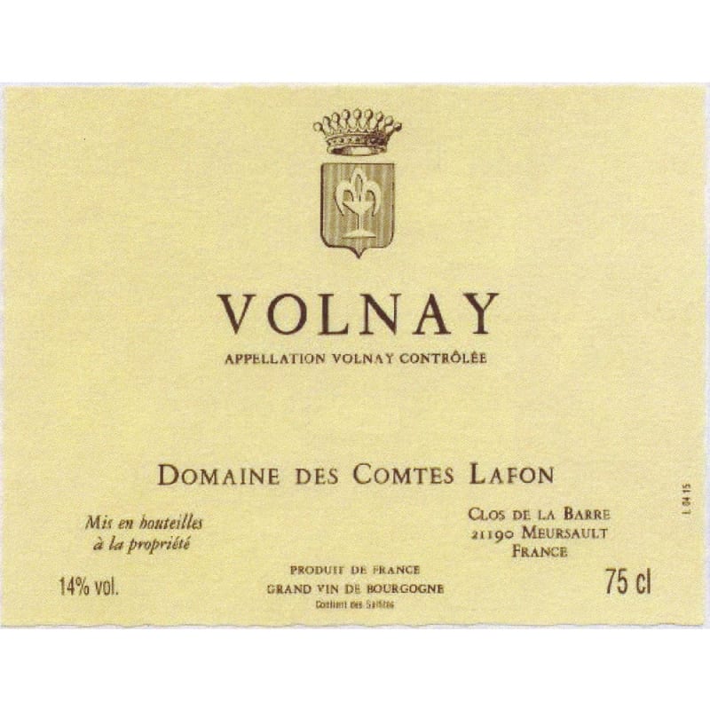 Domaine des Comtes Lafon Volnay 2006 Front Label