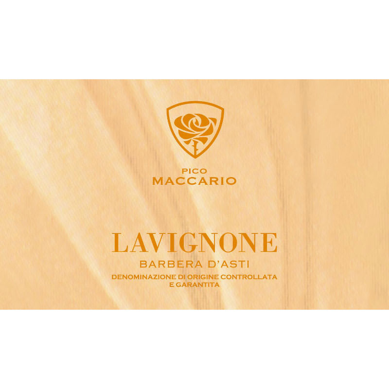 Pico Maccario Lavignone Barbera d'Asti 2014 Front Label
