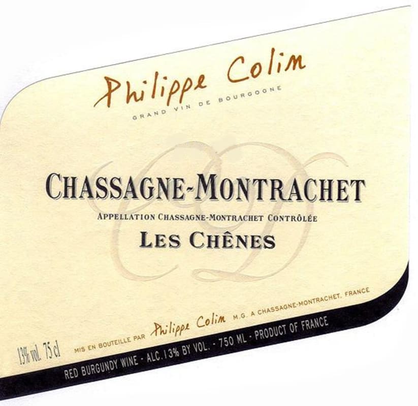 Philippe Colin Chassagne-Montrachet Les Chenes 2010 Front Label
