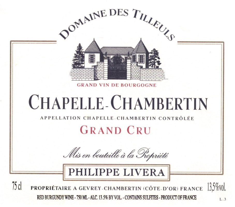 Philippe Livera Chapelle-Chambertin Grand Cru 2005 Front Label