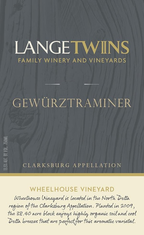 LangeTwins Gewurztraminer 2015 Front Label