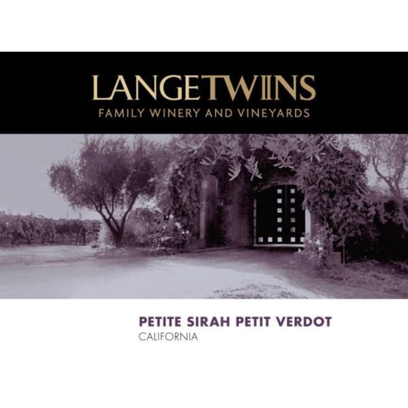 LangeTwins Petite Sirah Petit Verdot 2012 Front Label