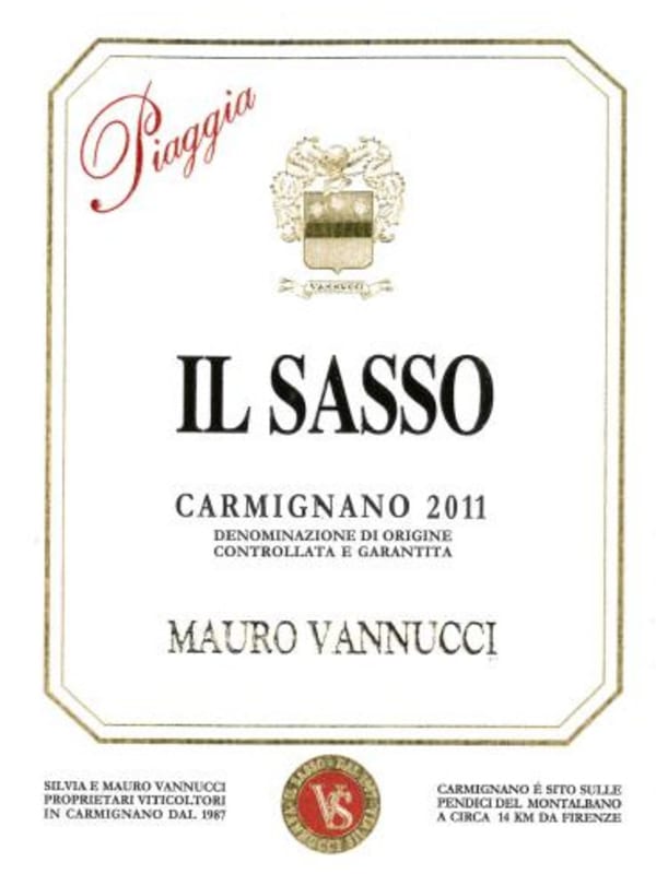 Piaggia Il Sasso Carmignano 2011 Front Label