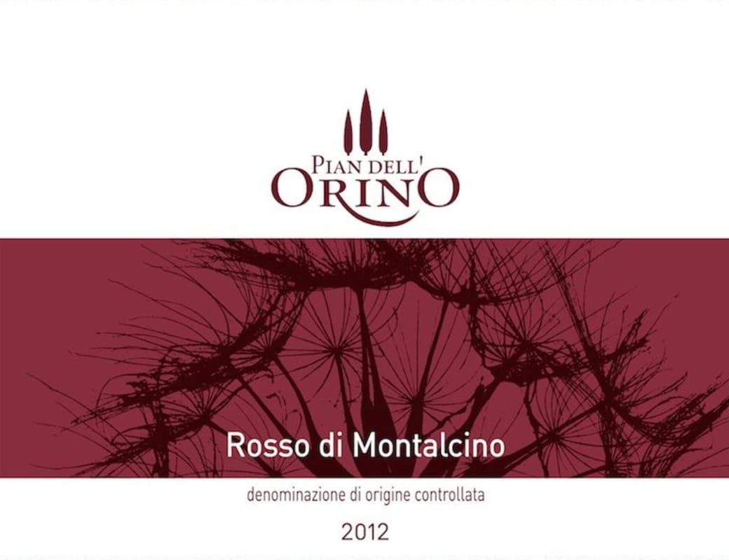 Pian dell'Orino Rosso di Montalcino 2012 Front Label