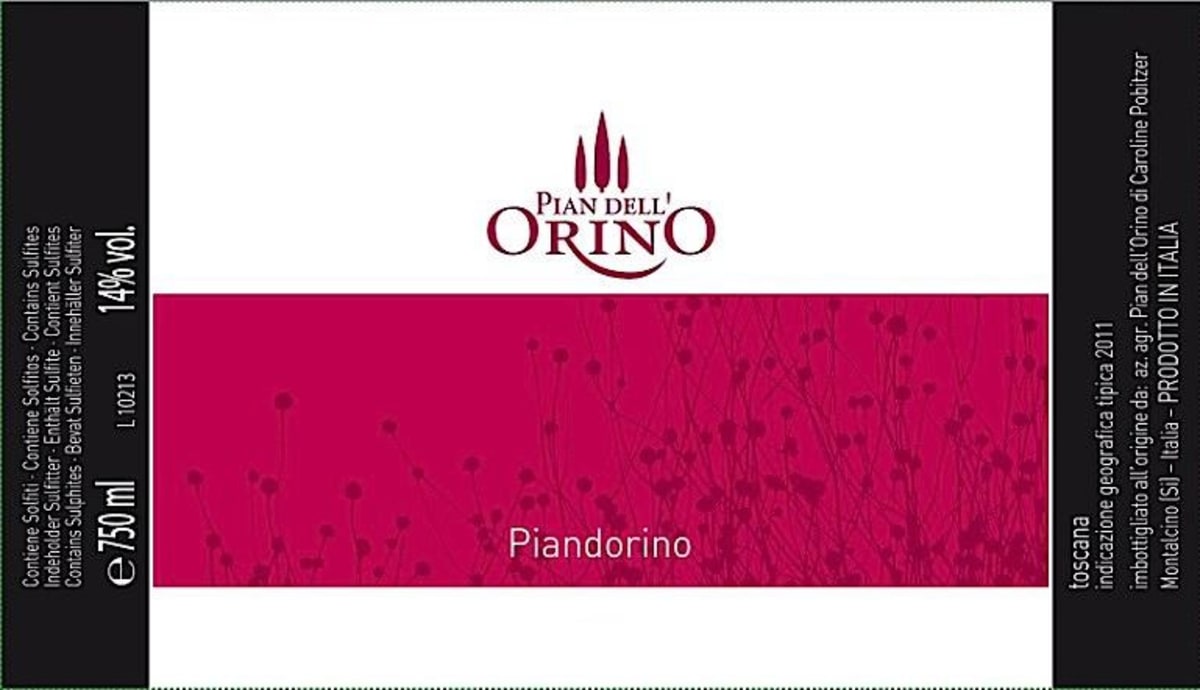 Pian dell'Orino Piandorino Toscana 2014 Front Label
