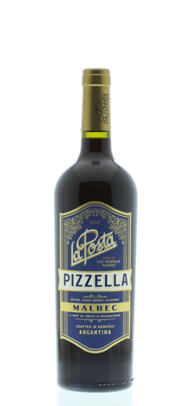 La Posta Pizzella Family Vineyard Malbec 2014 Front Bottle Shot